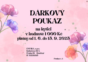 Dárkový poukaz na kytici 1 000 Kč