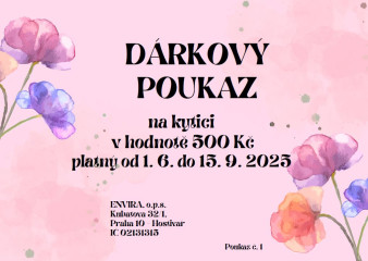Dárkový poukaz na kytici 500 Kč